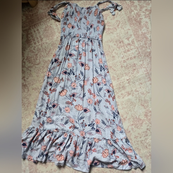 Light Blue Women's Floral Dress - Picture 1 of 3